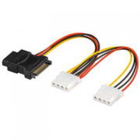 CABO ALIMENTACAO SATA -> 3 MOLEX - 20CM